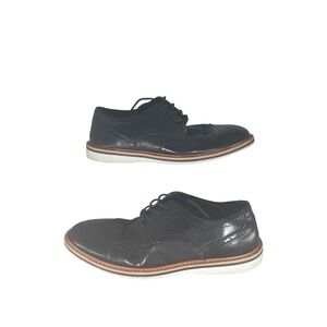 Madden Wingtip Oxford Shoes 8.5 Black Brogue Ortholite Dress Sneakers